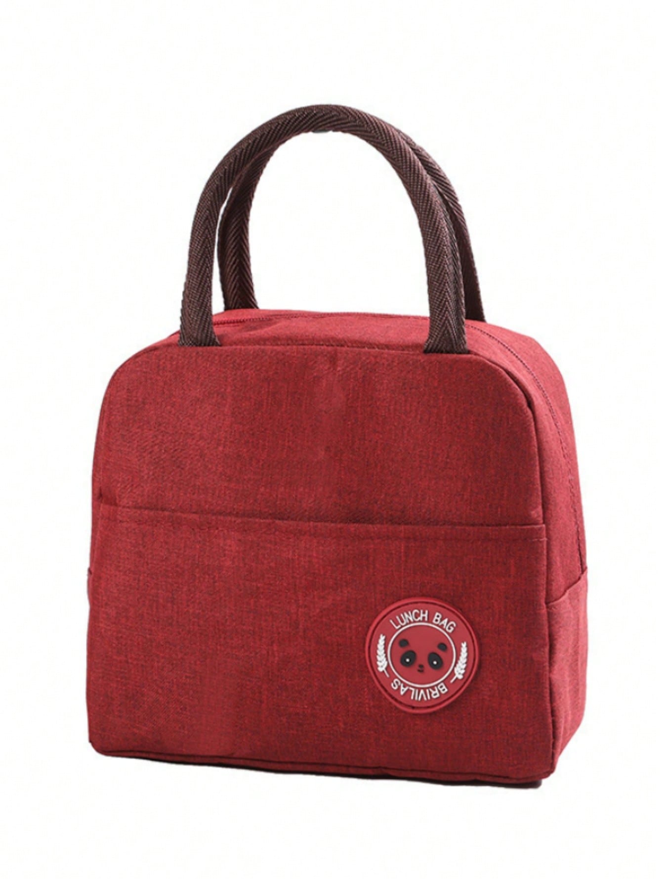 1pc Oxford Cloth Insulated Lunch Box Bag, Thermal Bento Bag With Aluminum Foil, Portable Food Container Carrier For Students And Office Workers