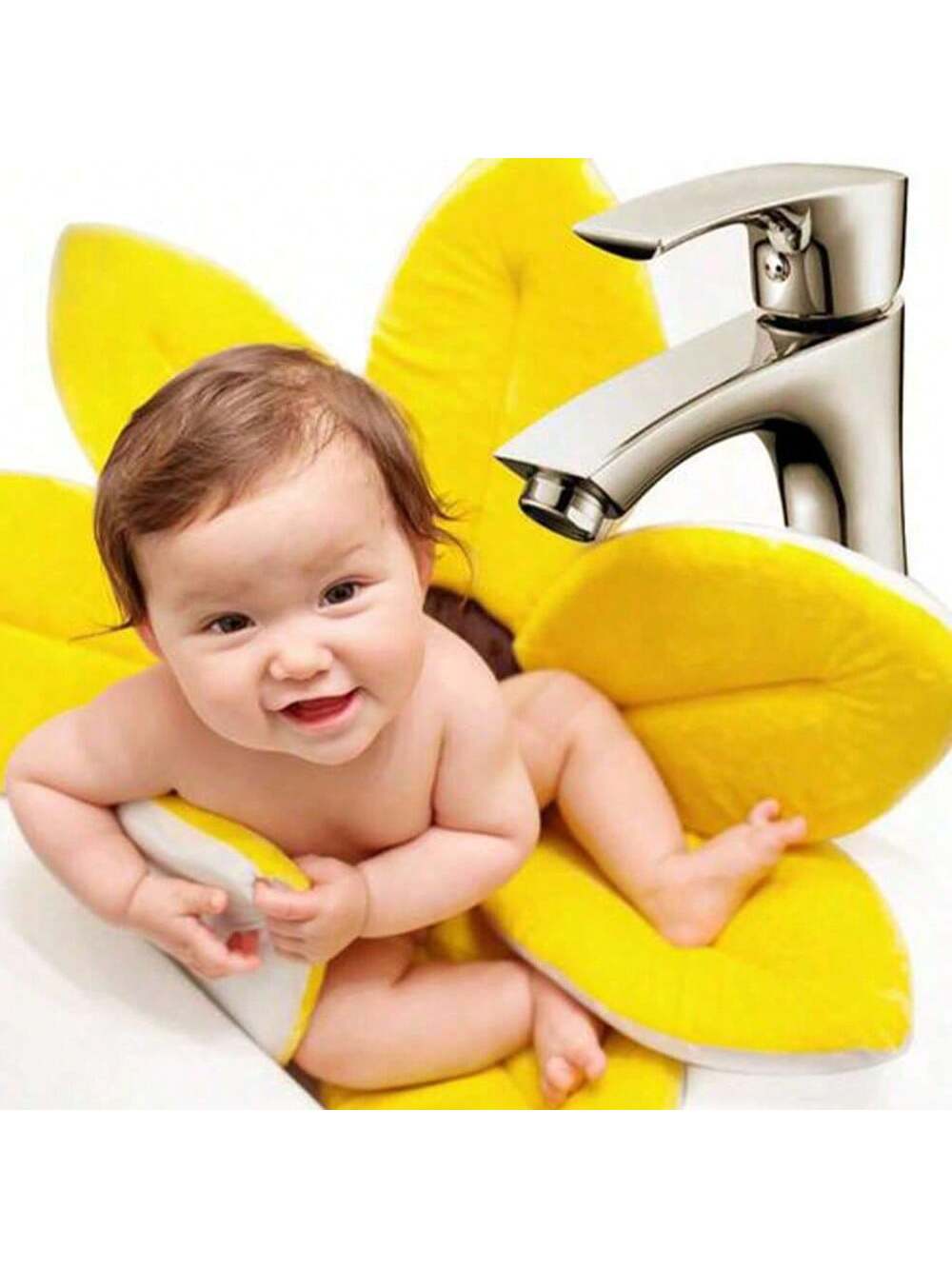 1pc Baby Bath Mat Can Lie Down Fold Newborn Creative Flower Bath Mat Baby Bath Lotus Safety Cushion Baby Bath Mat