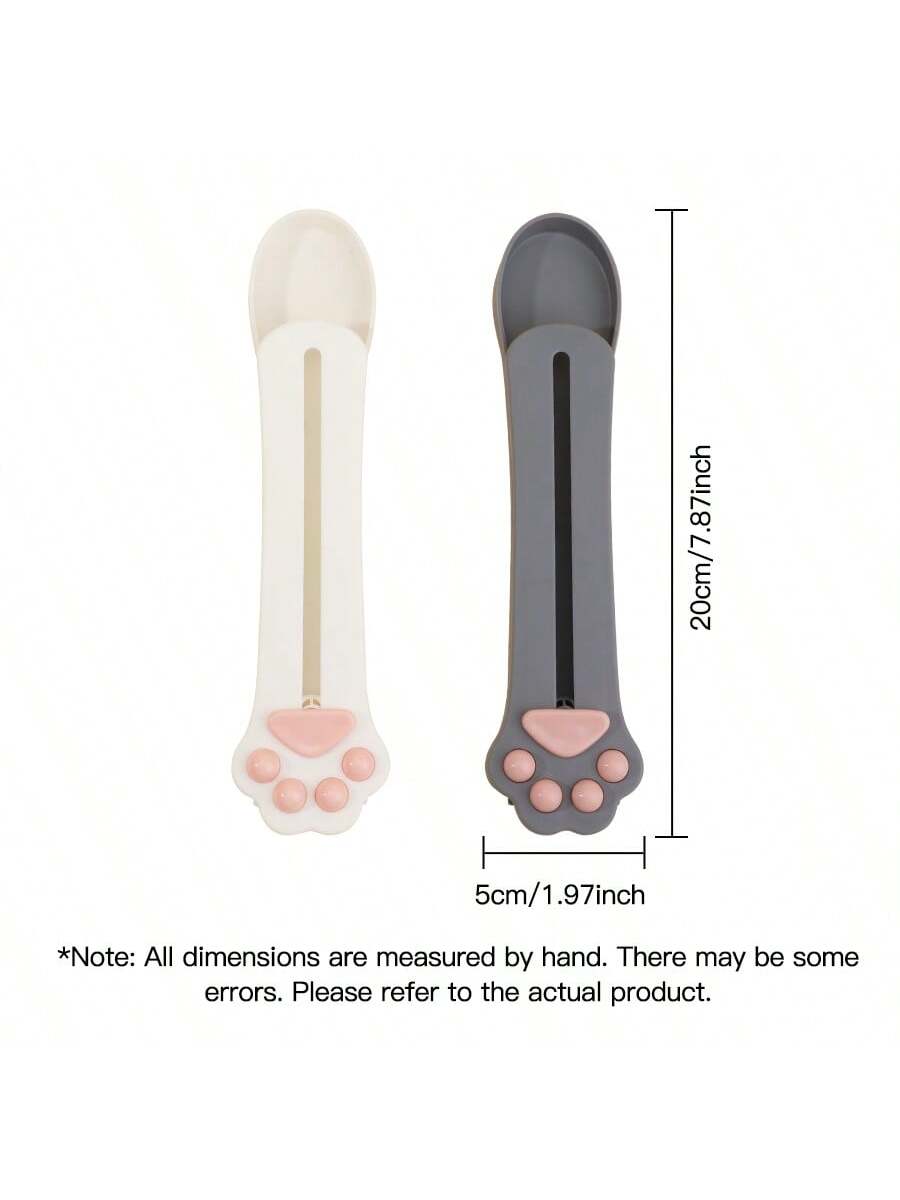 1pc Cat Paw Shape Pet Feeder, Cat Treat Spoon & Treat Squeezer