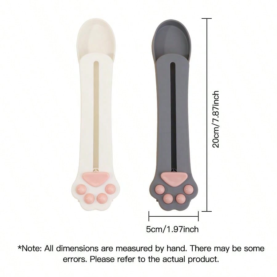 1pc Cat Paw Shape Pet Feeder, Cat Treat Spoon & Treat Squeezer