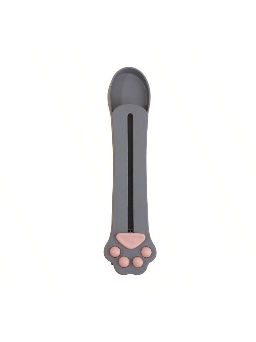 1pc Cat Paw Shape Pet Feeder, Cat Treat Spoon & Treat Squeezer