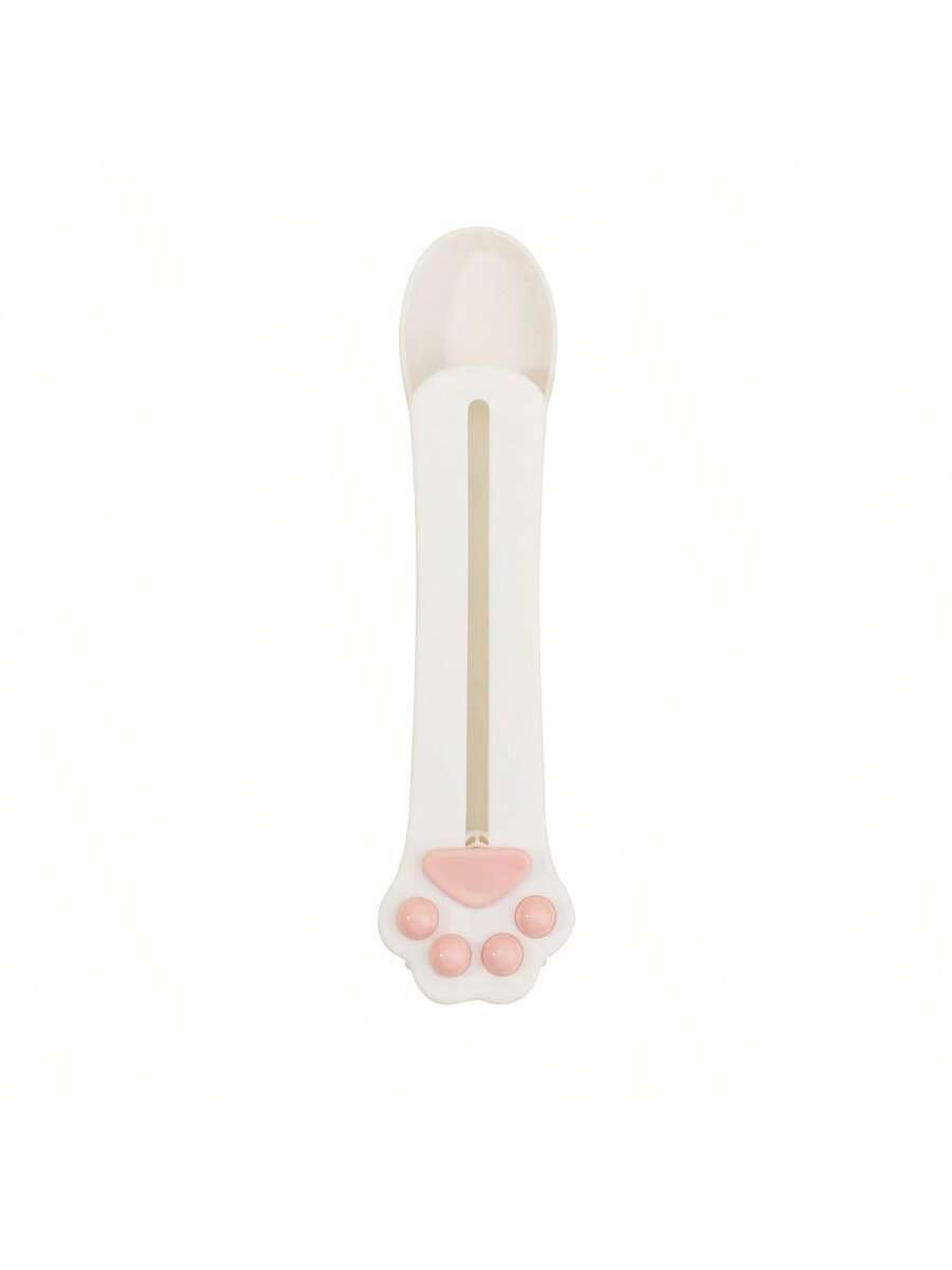 1pc Cat Paw Shape Pet Feeder, Cat Treat Spoon & Treat Squeezer