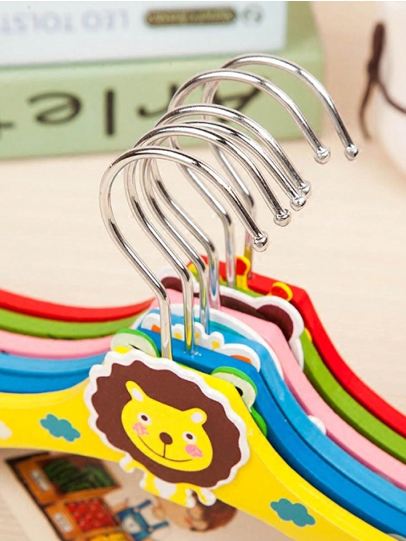 1/6pcs Cartoon Animal Wooden Clothes Hangers, Toddler/Baby Small Wooden Garment Racks Room Decor Home Decor Fall Decor Bedroom Decor Halloween Decor, Room Decor, Christmas Decorations, Halloween, Halloween Decorations, Christmas, Halloween Decor, Christm