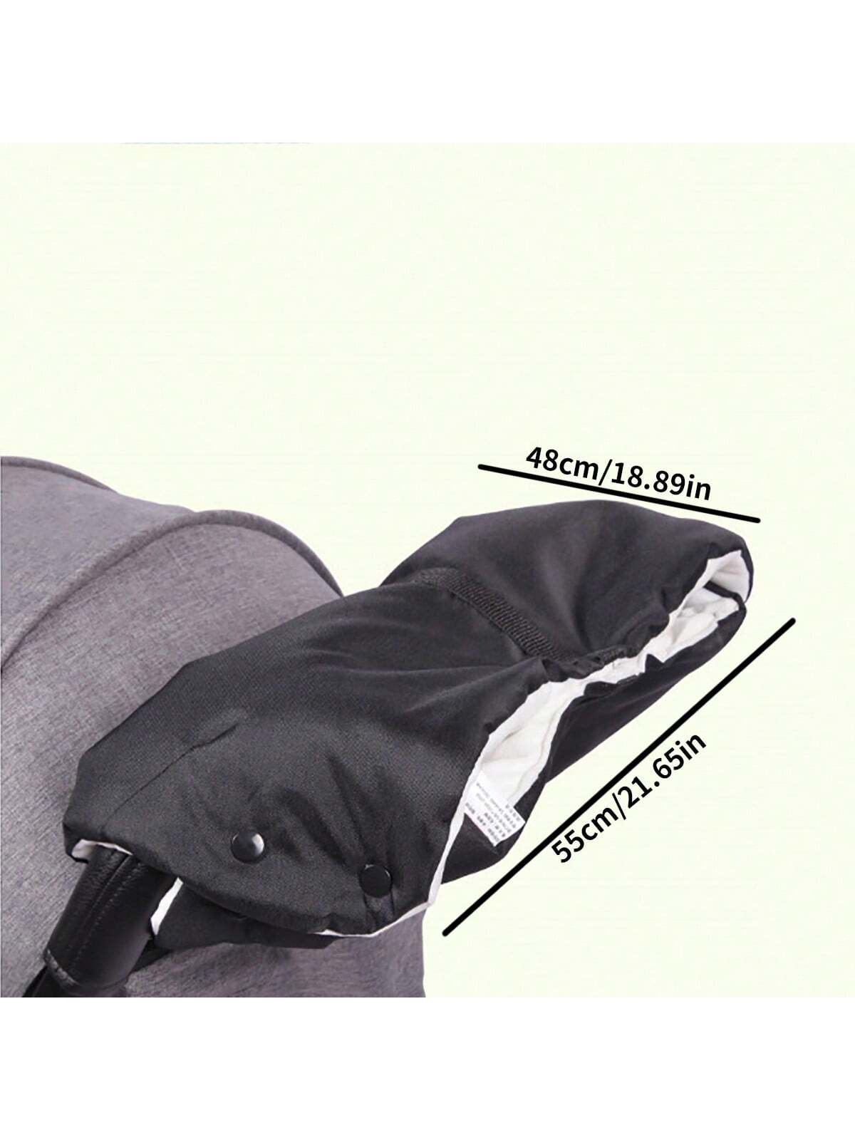 1pc Baby Stroller Warm Gloves, Winter Windproof Thick Fleece Pram Handle Mittens For Outdoor Walking