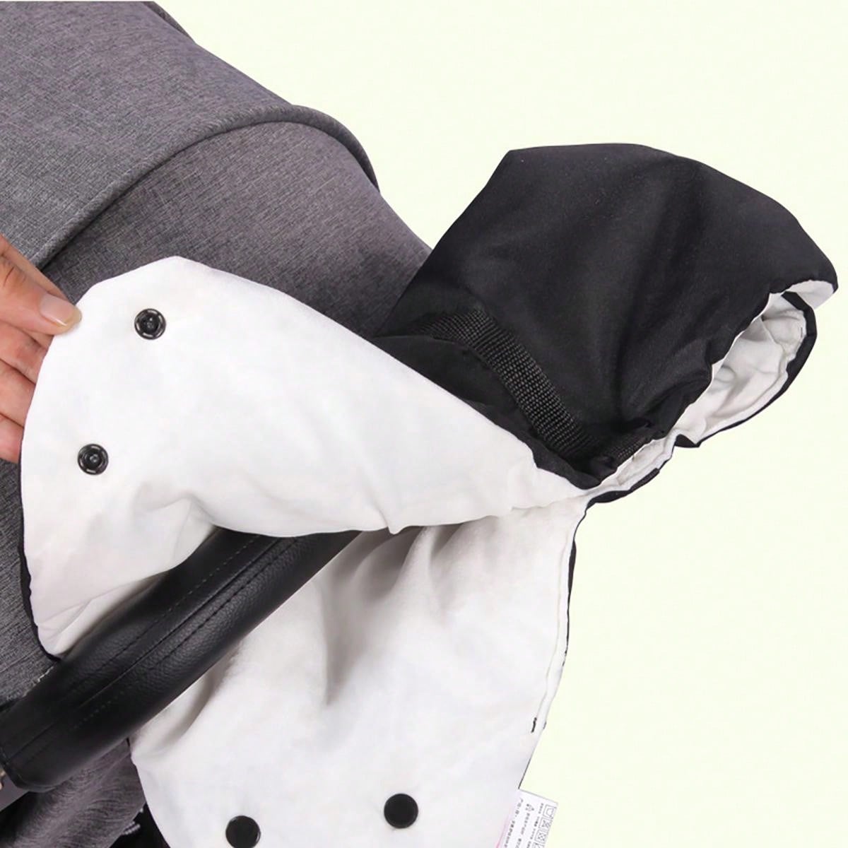 1pc Baby Stroller Warm Gloves, Winter Windproof Thick Fleece Pram Handle Mittens For Outdoor Walking