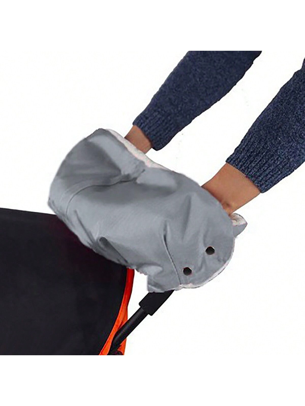 1pc Baby Stroller Warm Gloves, Winter Windproof Thick Fleece Pram Handle Mittens For Outdoor Walking