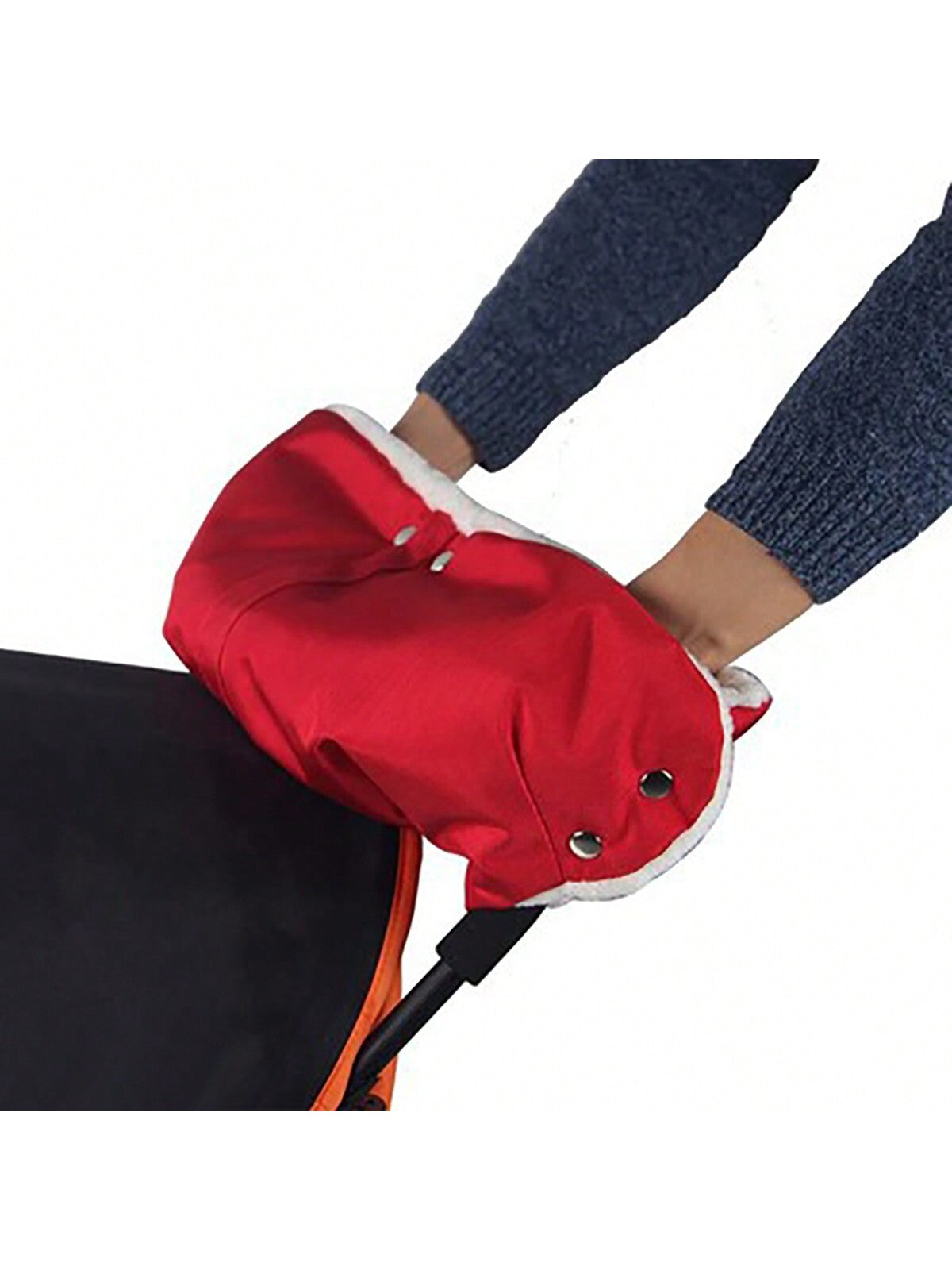 1pc Baby Stroller Warm Gloves, Winter Windproof Thick Fleece Pram Handle Mittens For Outdoor Walking