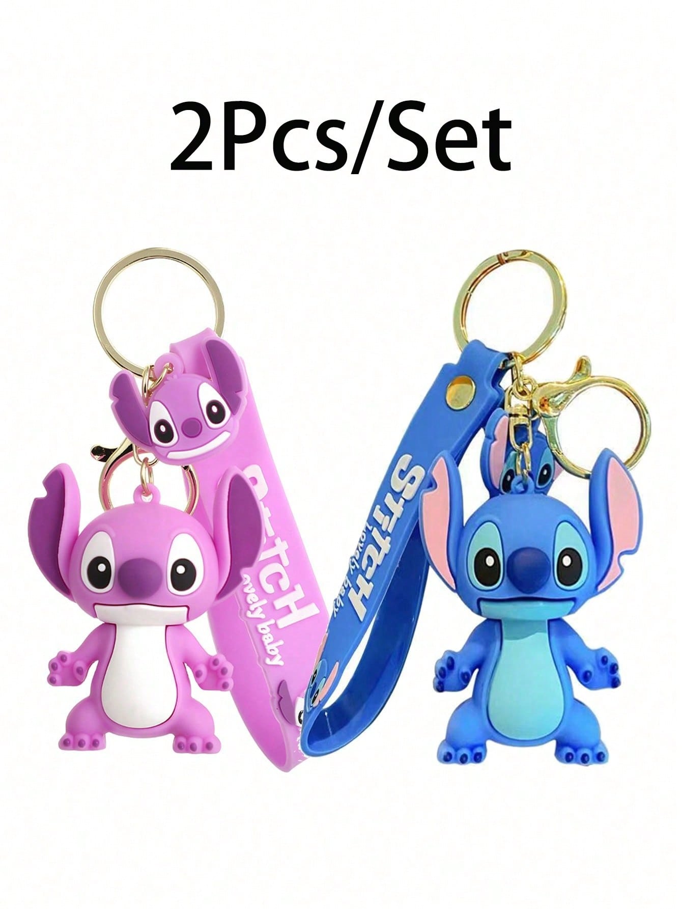 Halloween Decoration 1Pc New Cartoon Disney Lilo & Stitch Stitch Keychain Bag Pendant Car Decoration Key Accessories Toy Party Gift(Some Parts May Be Random)