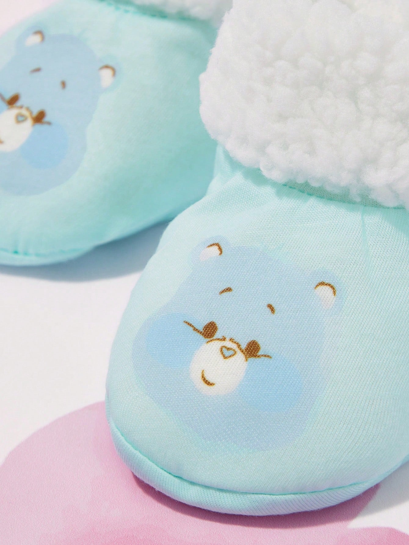 X Care Bears Plush Thick Warm Adorable Cartoon Baby Foot Socks, Fits 0-6M