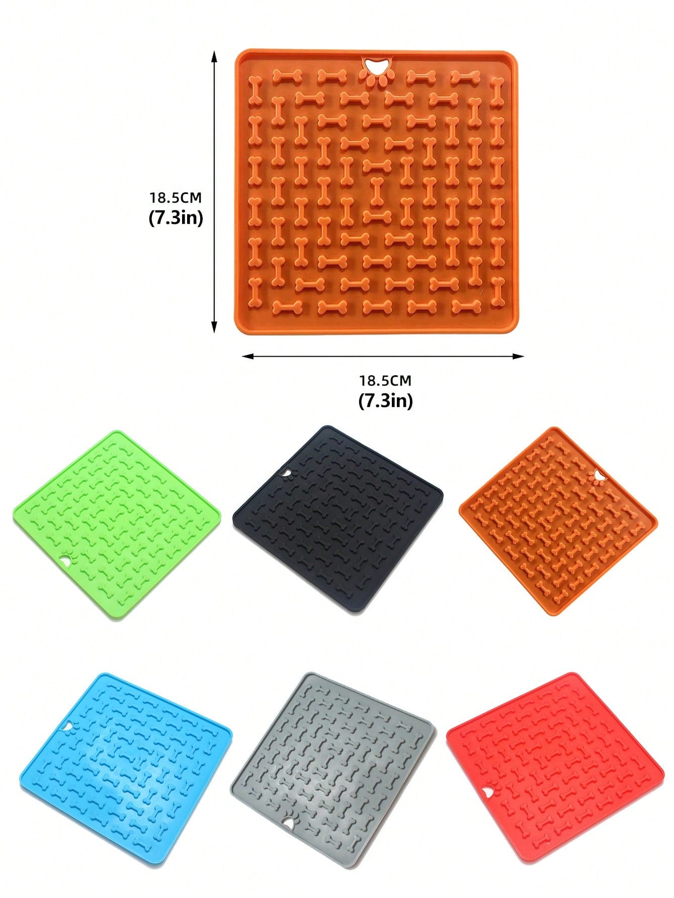 Silicone Pet Lick Mat, Dog/Cat Slow Feeder Bowl Mat
