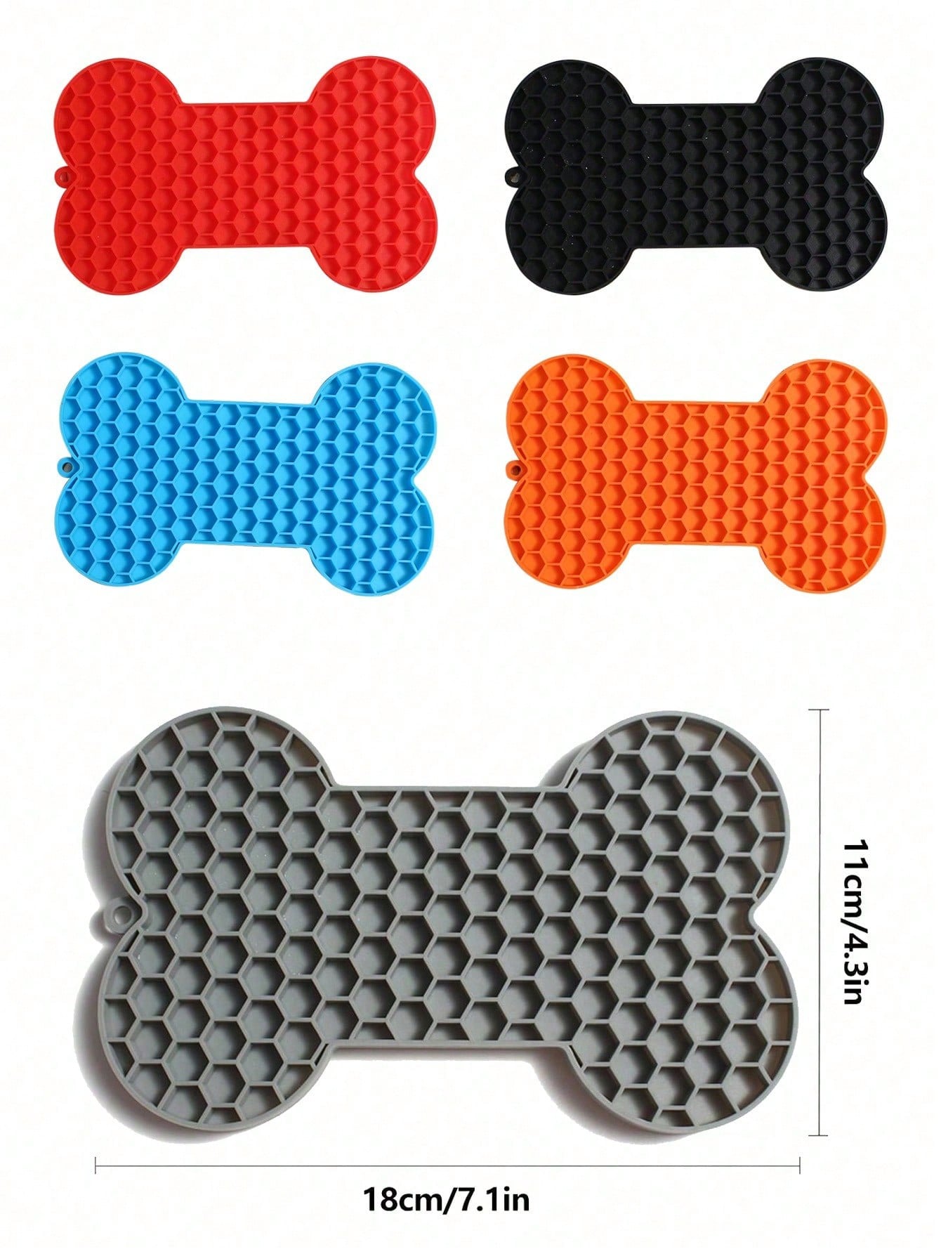 Silicone Pet Lick Mat, Dog/Cat Slow Feeder Bowl Mat