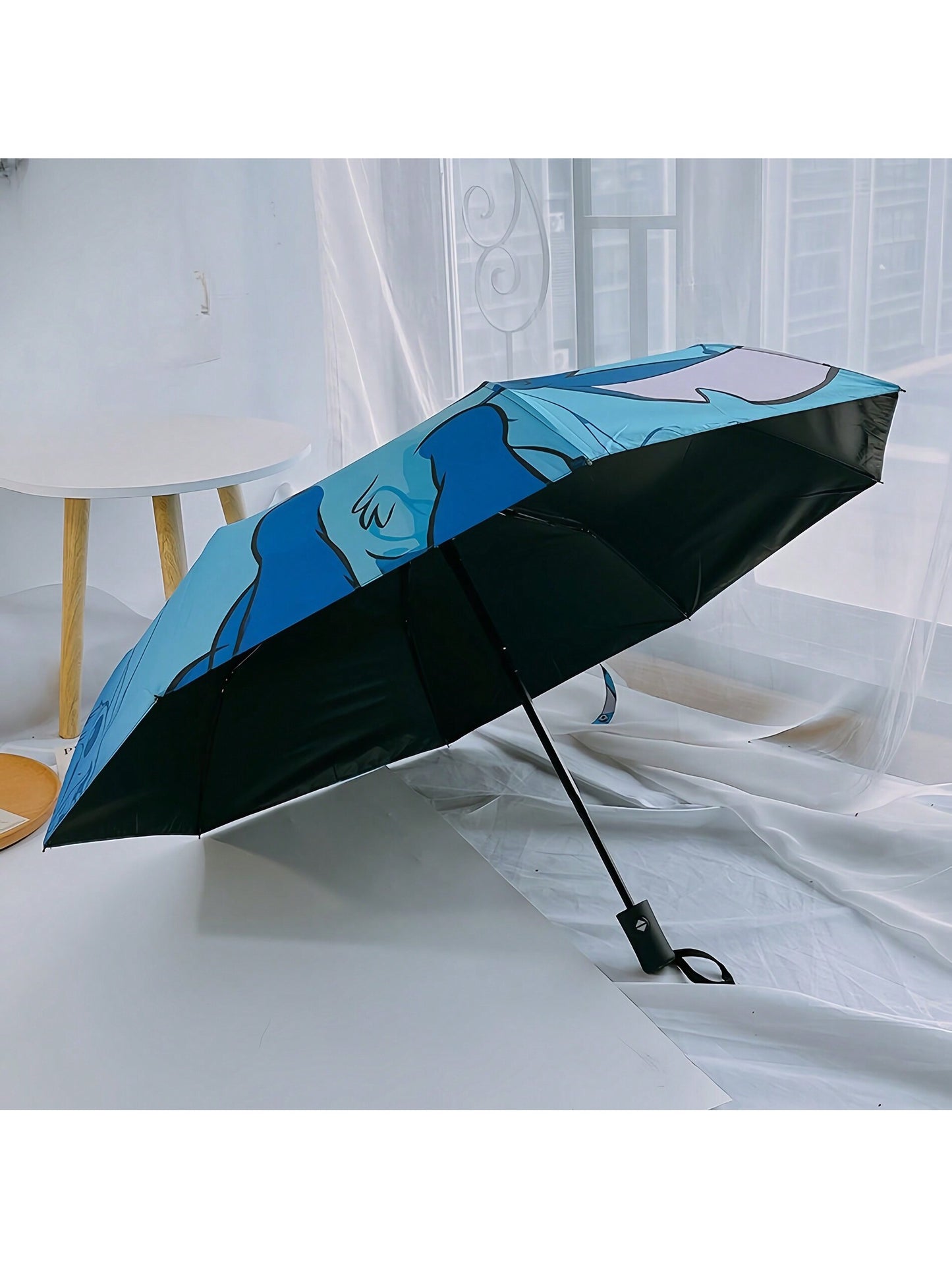 AOGER Stitch Cartoon Umbrella Cute Small UV Protection Umbrella Durable Rainproof Canopy - Automatic Opening, Foldable Design, Suitable For Sun And Rain Travel, Party, Birthday And Festival Ideal Choice - 1pc