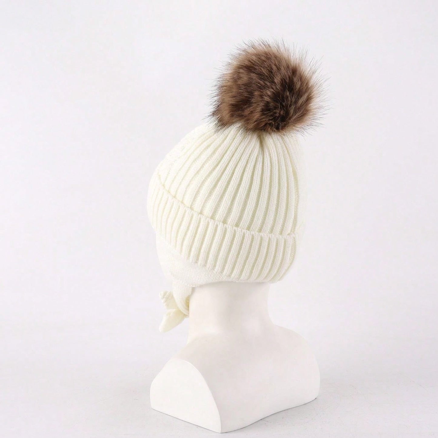 Baby Toddler Warm Earflap Beanie Kids Boys Girls Winter Fleece Lined Knitted Hat