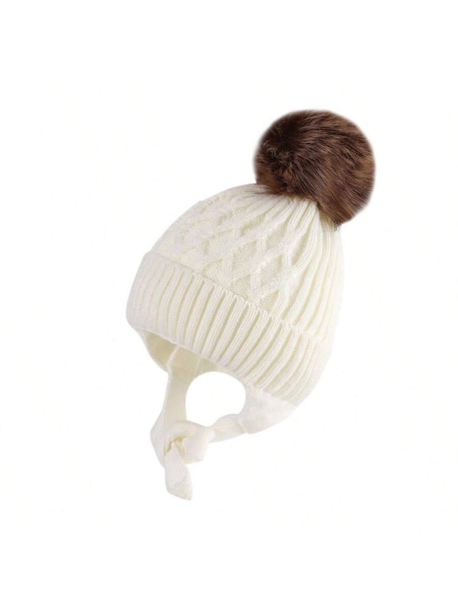 Baby Toddler Warm Earflap Beanie Kids Boys Girls Winter Fleece Lined Knitted Hat