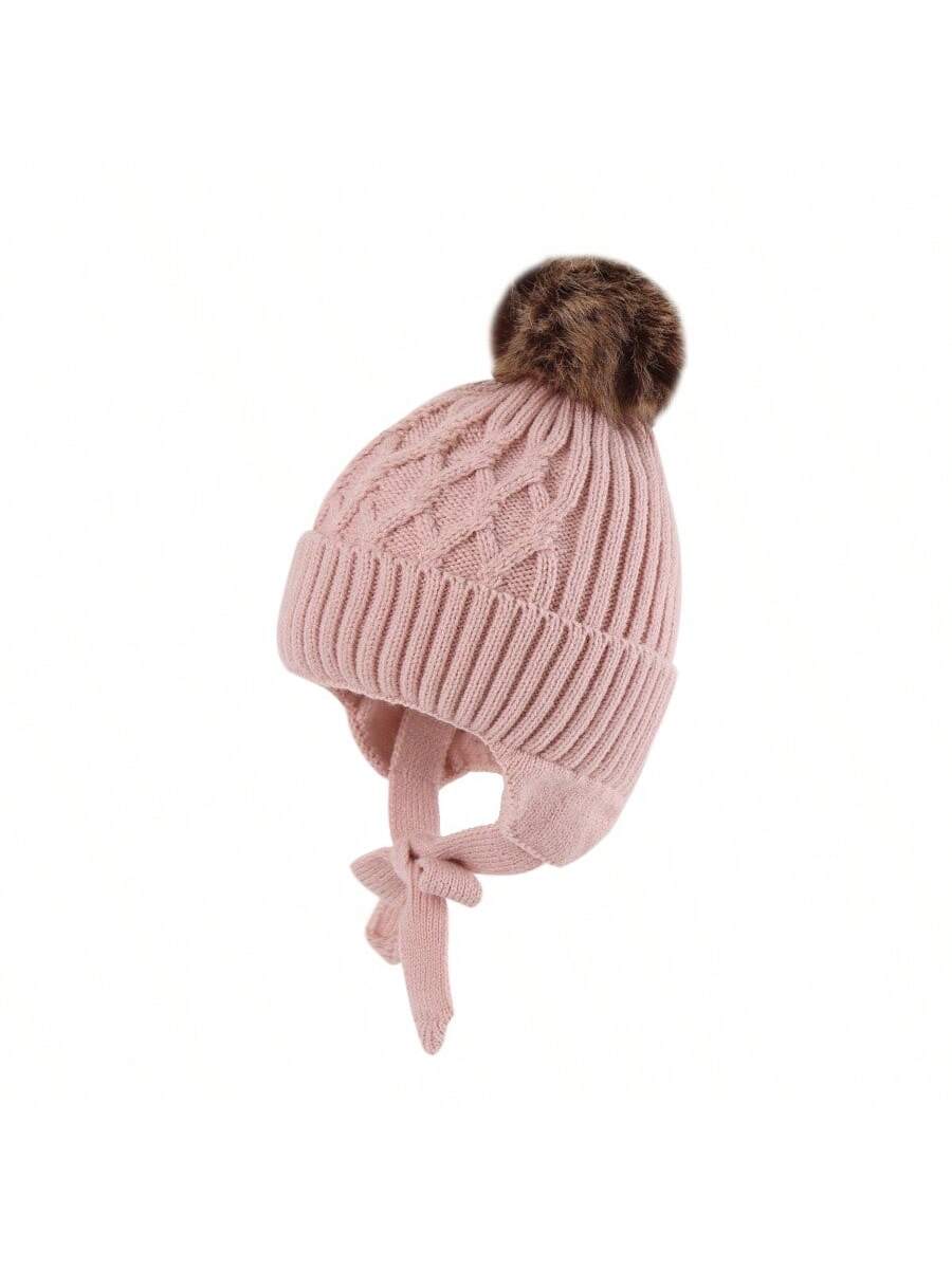 Baby Toddler Warm Earflap Beanie Kids Boys Girls Winter Fleece Lined Knitted Hat