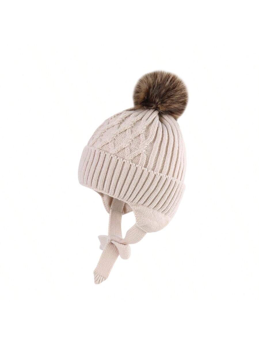 Baby Toddler Warm Earflap Beanie Kids Boys Girls Winter Fleece Lined Knitted Hat