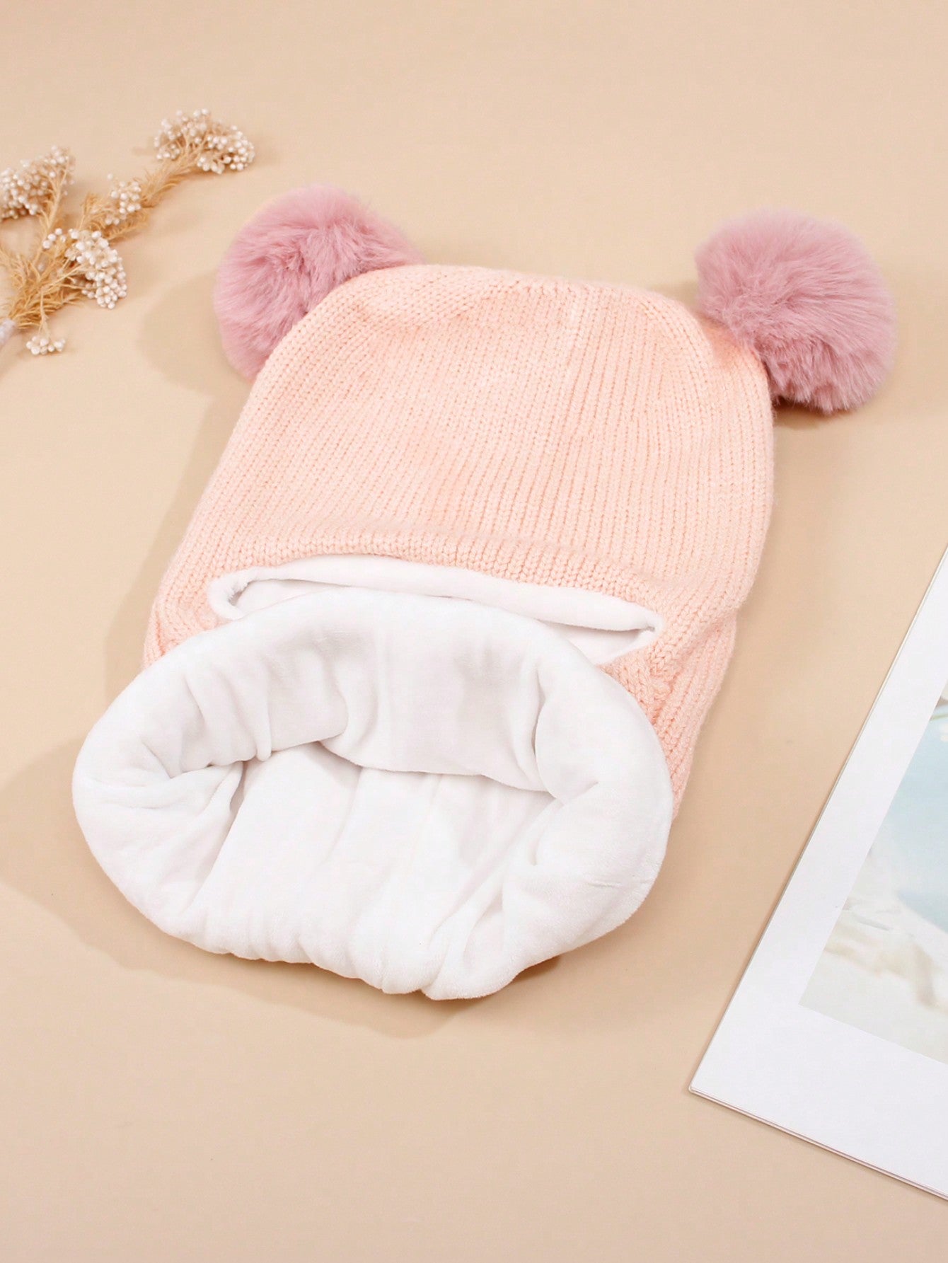 1Pc Baby Winter Warm Hat Scarf Set , Unisex Infant Toddler Kid Hat Scarf