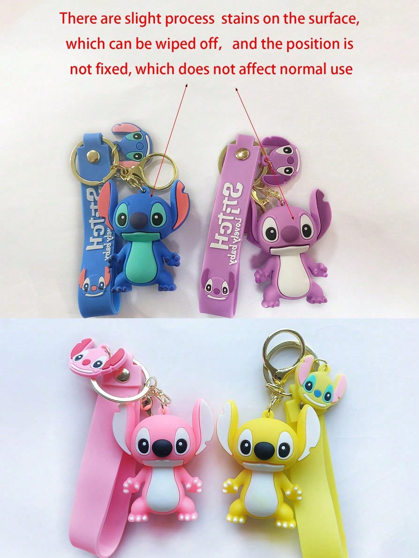 Halloween Decoration 1Pc New Cartoon Disney Lilo & Stitch Stitch Keychain Bag Pendant Car Decoration Key Accessories Toy Party Gift(Some Parts May Be Random)