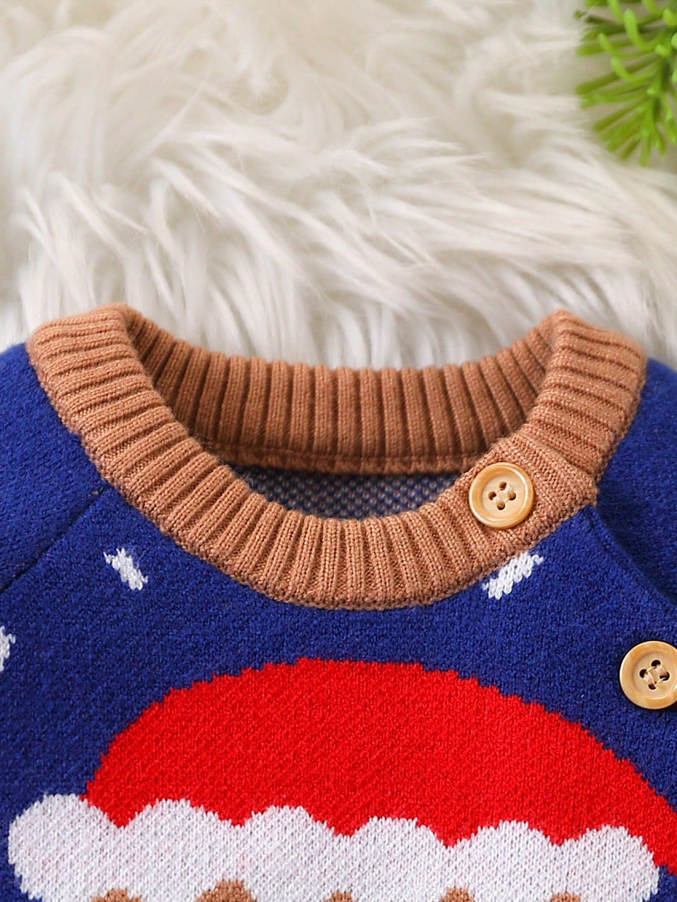 Infant Boys Cute Cartoon Christmas Holiday Knitted Romper