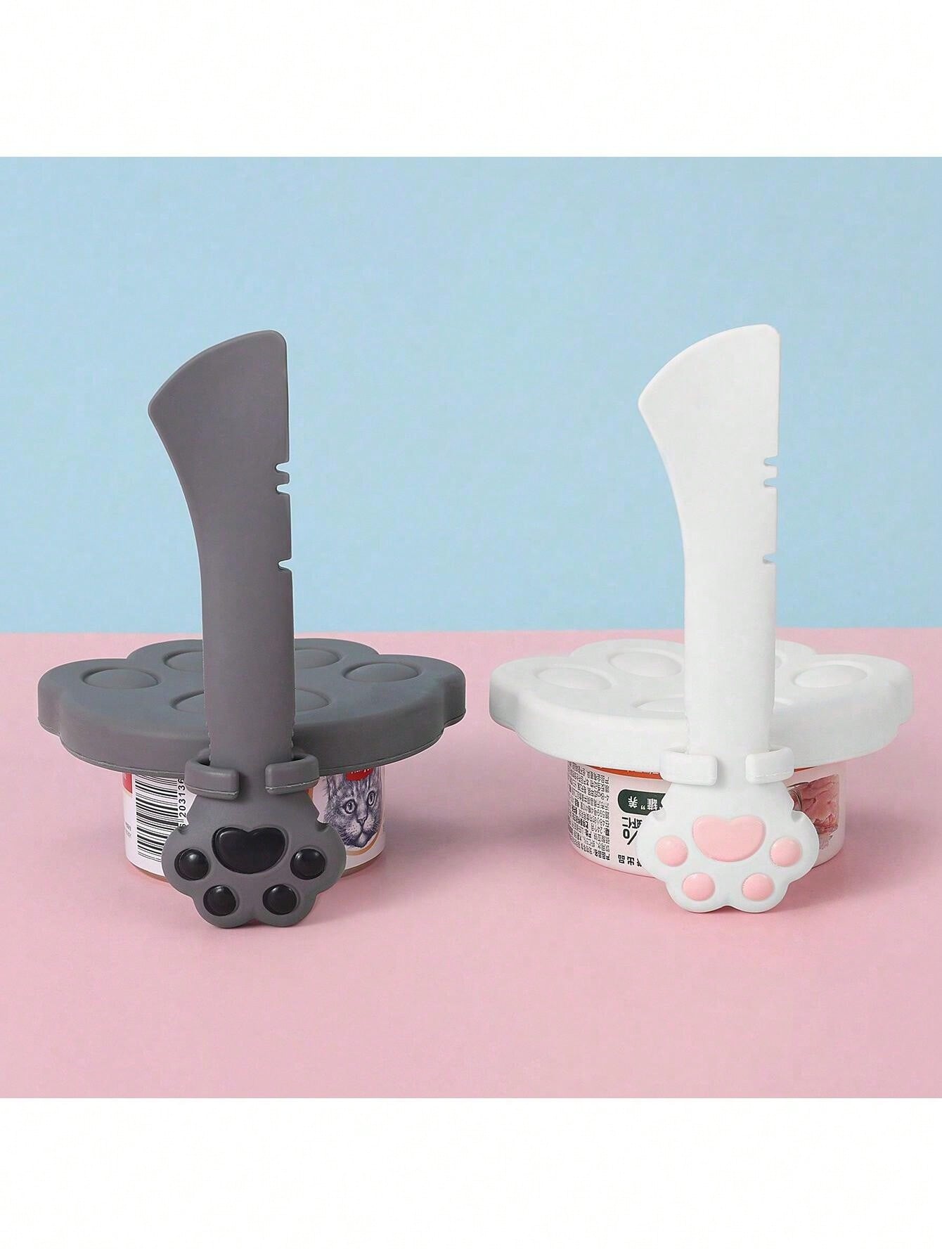 High Quality Pet Silicone Can Lid & Multi-Function Feeding Spoon Set – Universal Fit, Leak-Proof, Easy To Clean, Odor-Resistant, And Includes Can Opener Feature