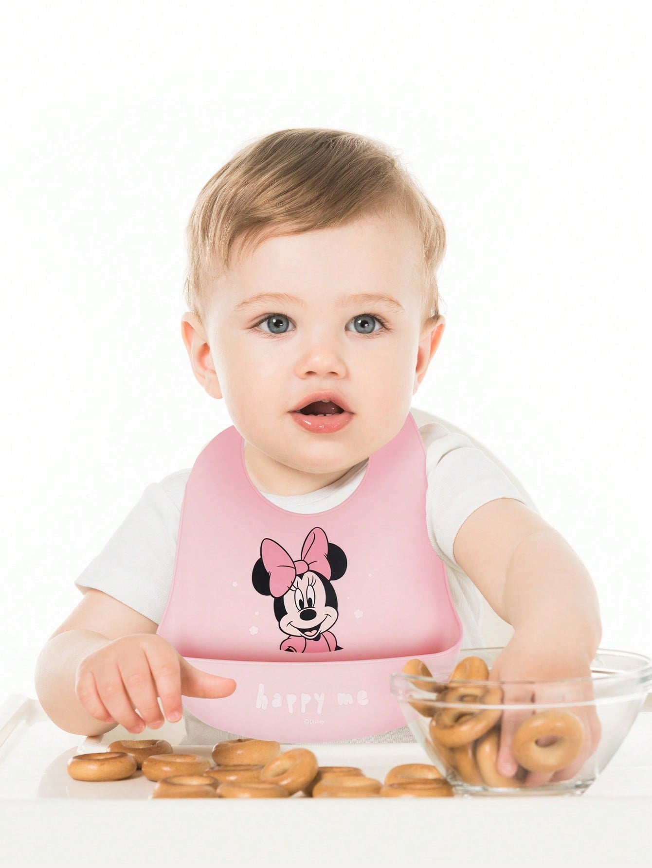 Disney 1pc Disney Mickey Mouse Fashion Silicone Bib With 3 Adjustable Sizes, Large Size For Daily Use