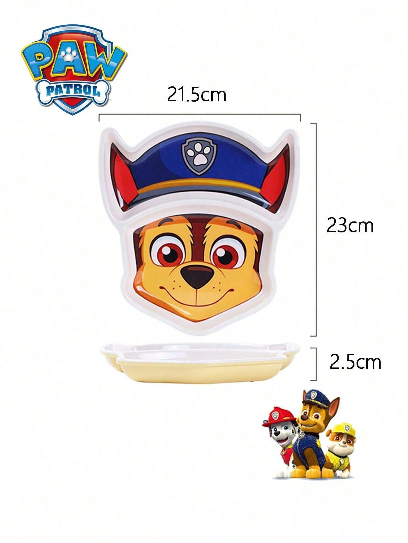 Nickelodeon 1PC Paw Patrol Officially Licensed Cute Cartoon Pattern Chase Skye High-Color Household Tableware Fall-Resistant Anti-Scald Eating Bowl Salad Fruit Snacks Creative Dinner Plate