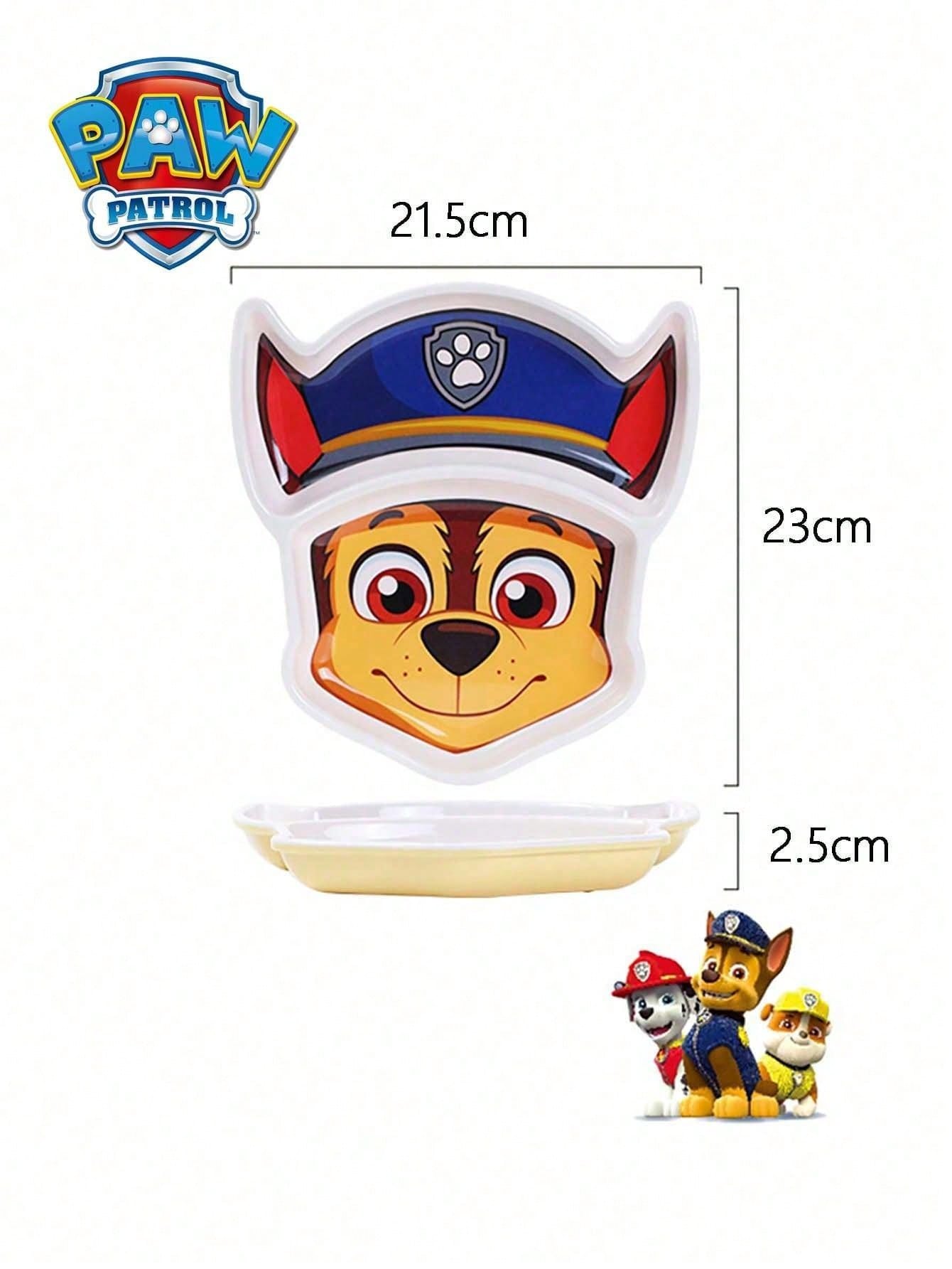 Nickelodeon 1PC Paw Patrol Officially Licensed Cute Cartoon Pattern Chase Skye High-Color Household Tableware Fall-Resistant Anti-Scald Eating Bowl Salad Fruit Snacks Creative Dinner Plate