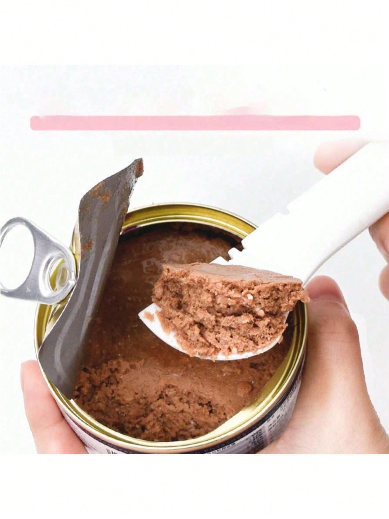 High Quality Pet Silicone Can Lid & Multi-Function Feeding Spoon Set – Universal Fit, Leak-Proof, Easy To Clean, Odor-Resistant, And Includes Can Opener Feature