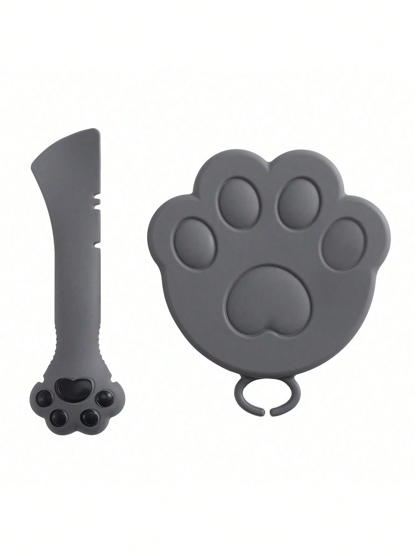 High Quality Pet Silicone Can Lid & Multi-Function Feeding Spoon Set – Universal Fit, Leak-Proof, Easy To Clean, Odor-Resistant, And Includes Can Opener Feature