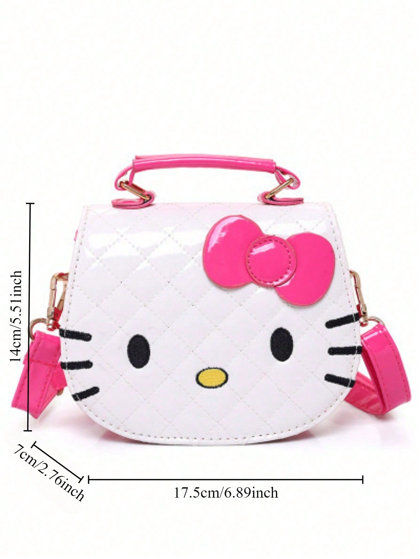Sanrio Fashion New Korean Cartoon Princess Bag Girls Kitten Girls Anime Kawaii Cartoon Portable Shoulder Candy Crossbody Beauty