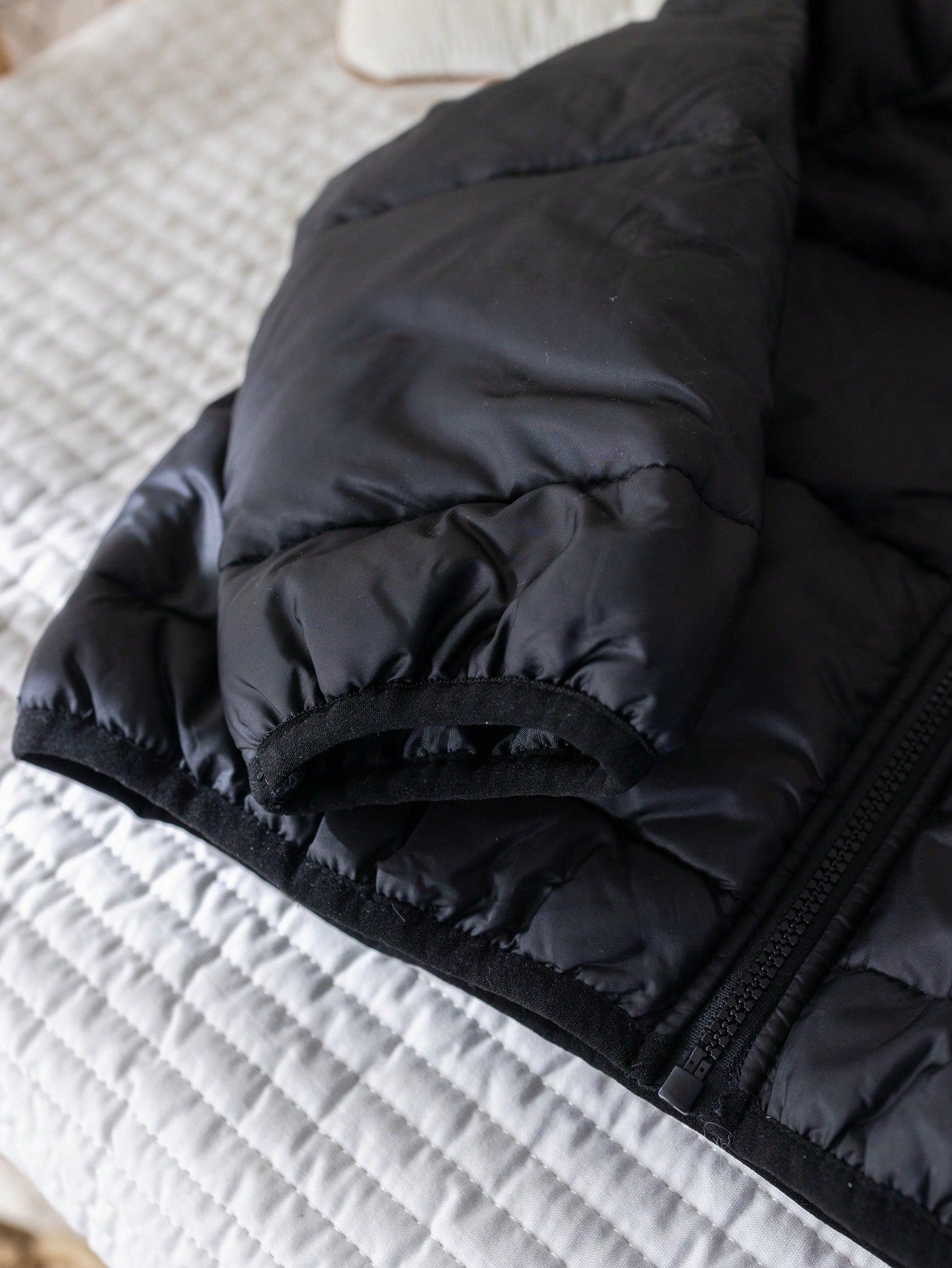 Hooded Padded Coat With Fuzzy Collar And Bib Overalls, Warm Winter Outfit For Baby Boys, Suitable For Everyday Wear, Indoor Or Outdoor Activities Like Playing In The Snow