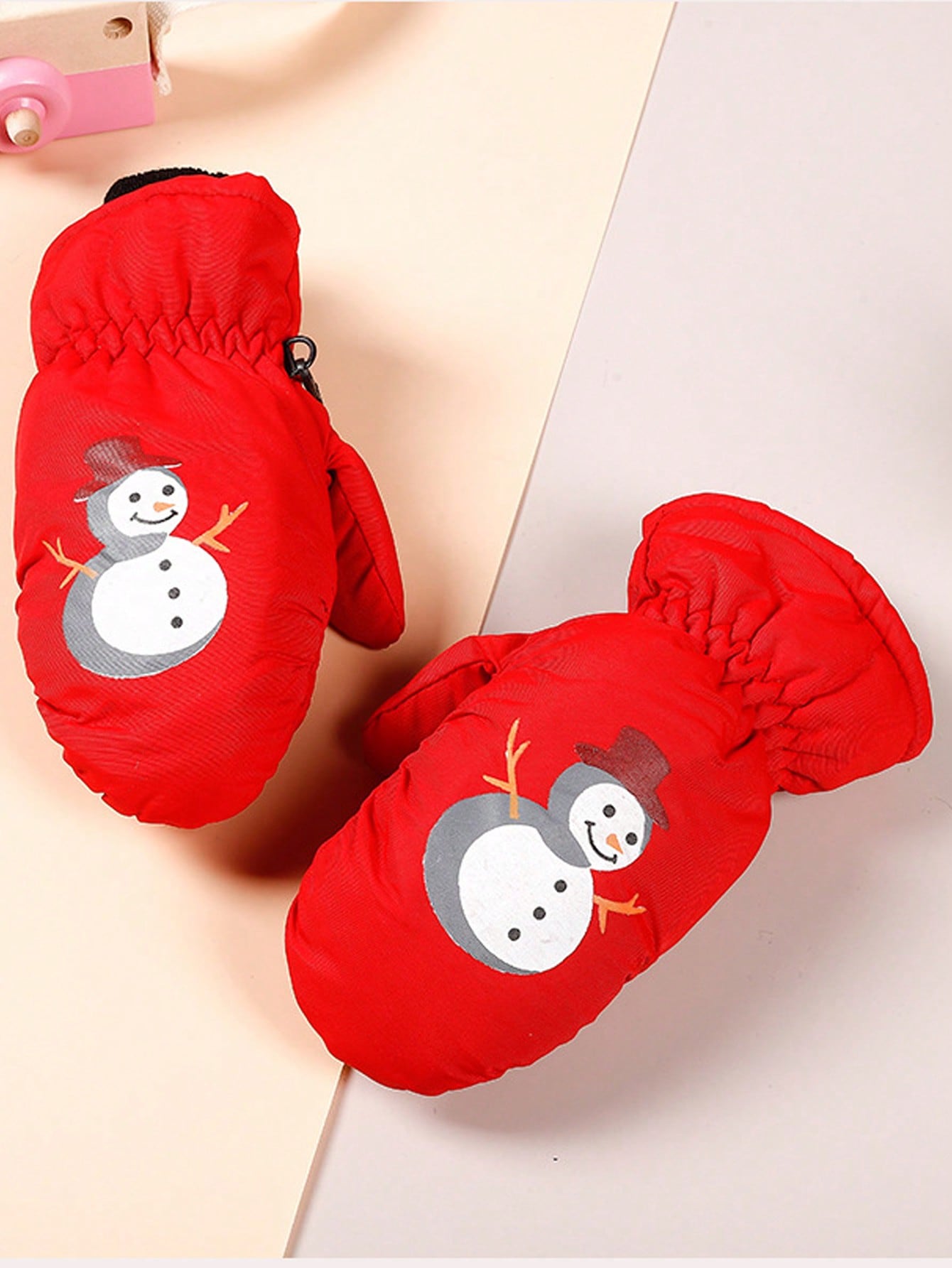Children Snowman Pattern Ski Gloves Kids Mittens Stylish & Functional Kids Gloves Keep Hands Warm & Enhances Grips Top Quality, For Christmas