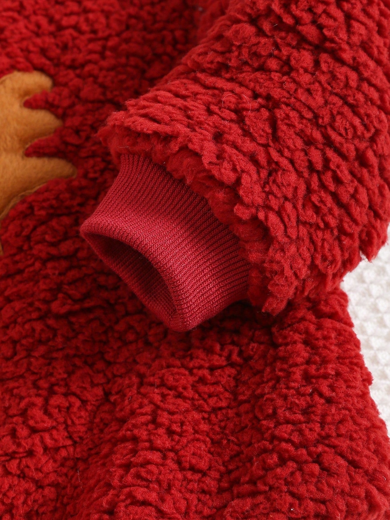 2pcs Baby Boy Christmas Deer 3D Graphic Loose Fit Flannel Romper, Casual Outfit Clothes For Autumn/Winter, Indoor & Outdoor