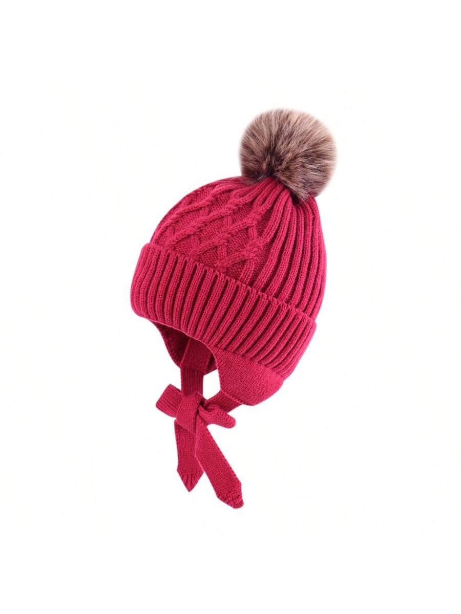 Baby Toddler Warm Earflap Beanie Kids Boys Girls Winter Fleece Lined Knitted Hat