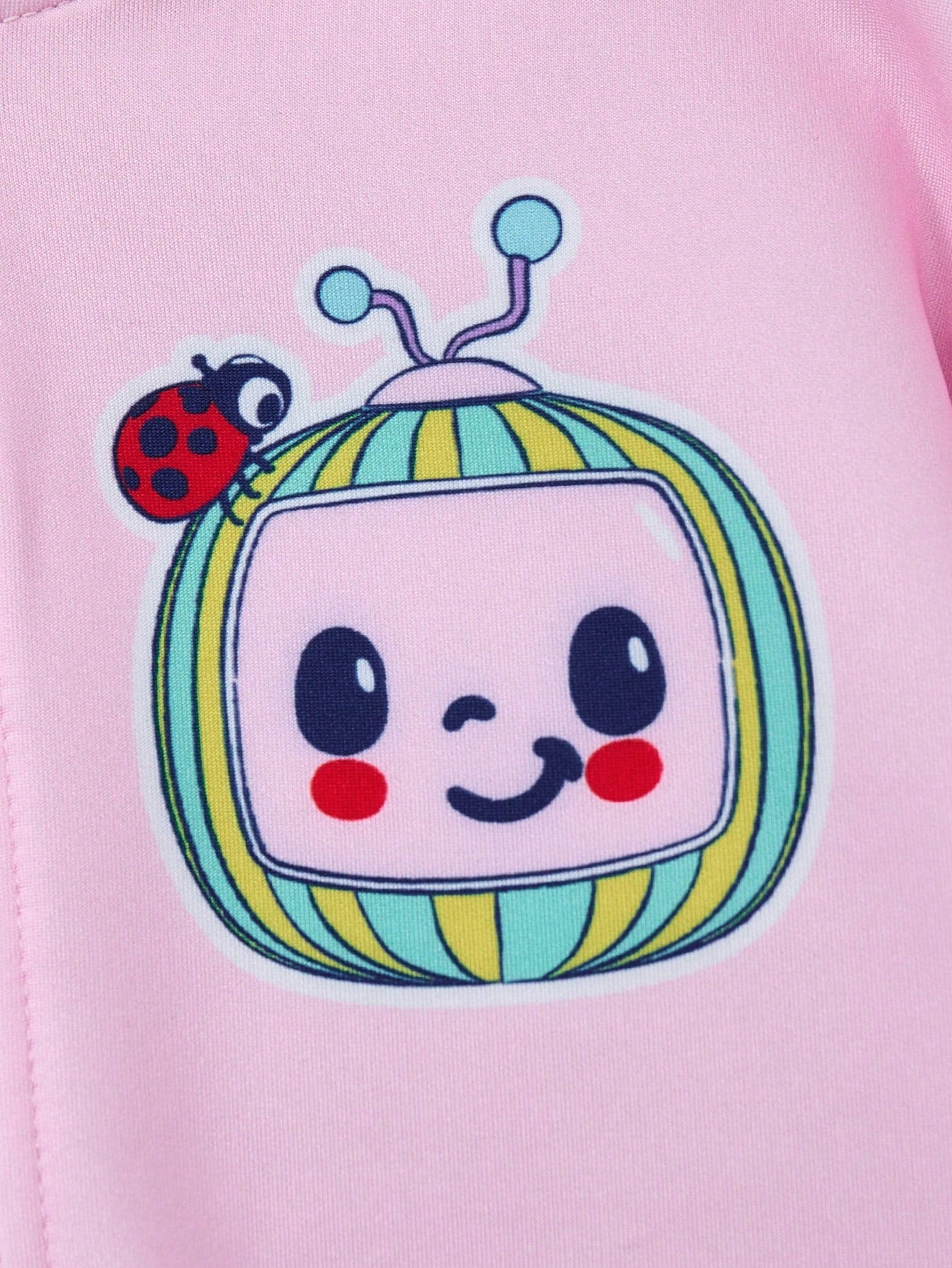 CoComelon X Young Girl Sweet Floral & Heart Print Pocket Front Zip Up Long Sleeve Jacket
