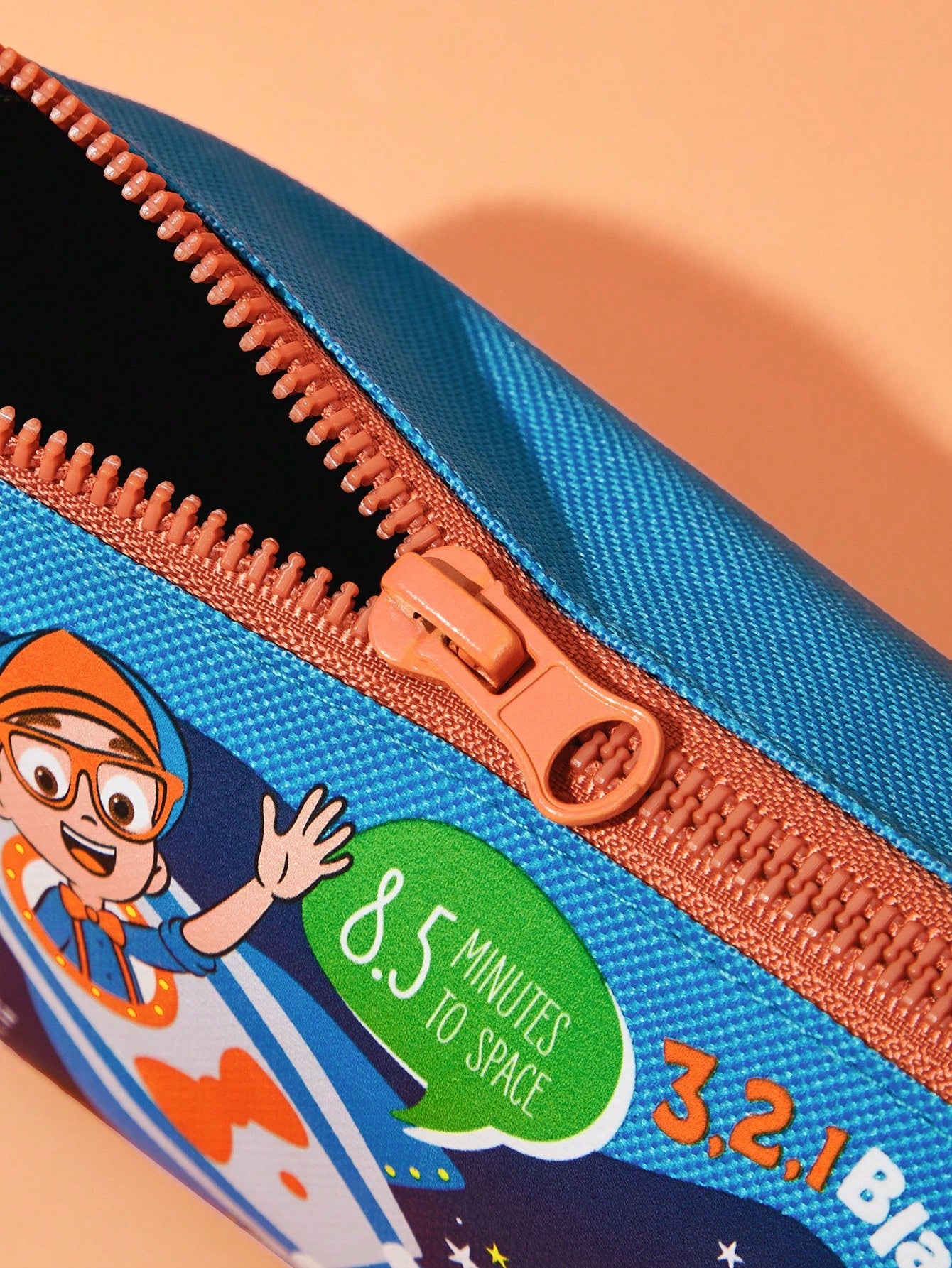 Blippi X Cartoon Character & Planet Print Zipper Pencil Case