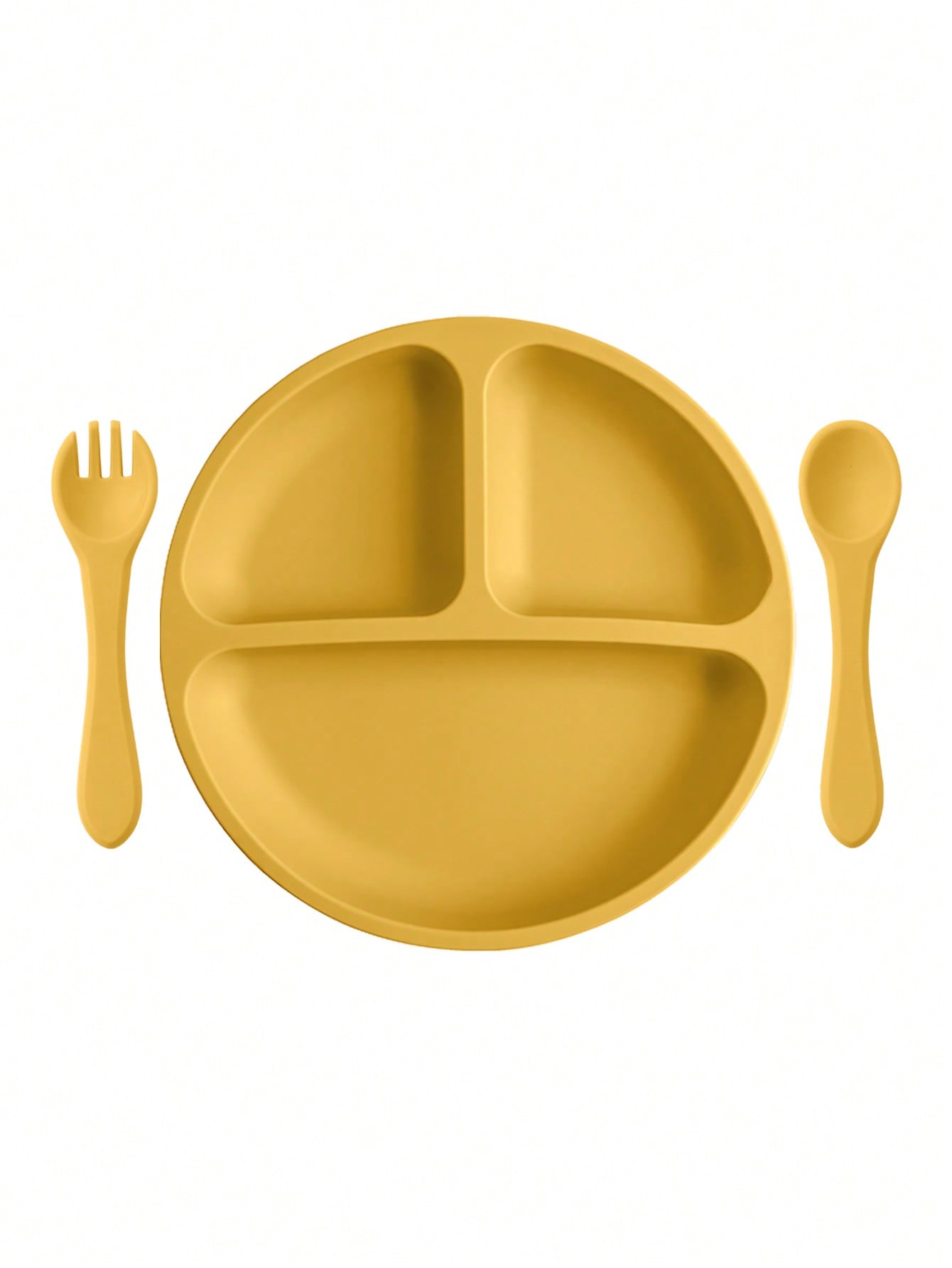3PCS Personalized Customization Name Baby Food Storage Silicone Dishes For Baby Portable Fork Spoon Custom Sucker Dining Plate Baby Shower Family Decorations Gifts Winter Christmas Eve Gifts Back To School Winter Gift Ideas Boy Girl Valentine's Day