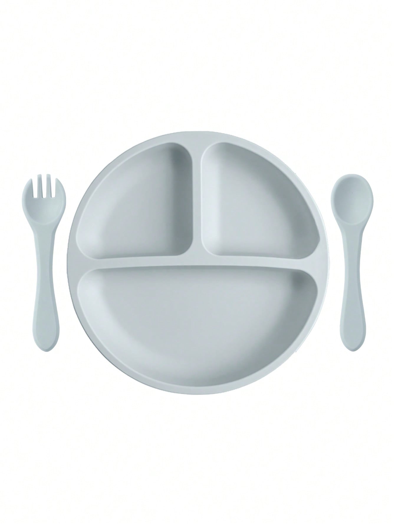 3PCS Personalized Customization Name Baby Food Storage Silicone Dishes For Baby Portable Fork Spoon Custom Sucker Dining Plate Baby Shower Family Decorations Gifts Winter Christmas Eve Gifts Back To School Winter Gift Ideas Boy Girl Valentine's Day