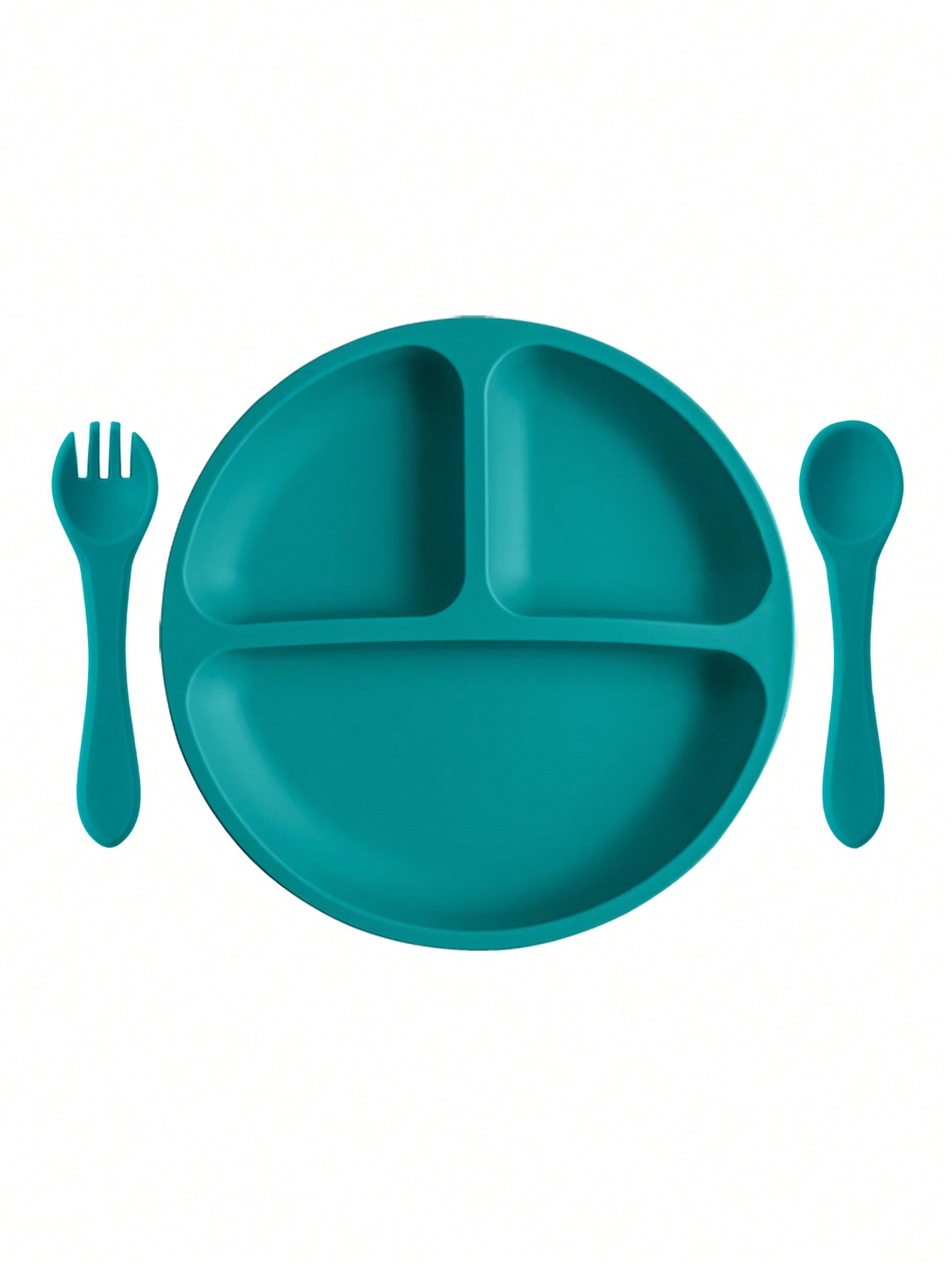3PCS Personalized Customization Name Baby Food Storage Silicone Dishes For Baby Portable Fork Spoon Custom Sucker Dining Plate Baby Shower Family Decorations Gifts Winter Christmas Eve Gifts Back To School Winter Gift Ideas Boy Girl Valentine's Day