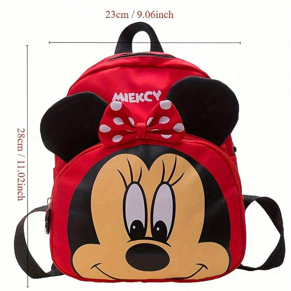 Disney 1Pc Cartoon Backpack, Lightweight Backpack For Boys And Girls, Cute Backpack, Casual And Minnie Backpack For Custodial Classes, Small Capacity
