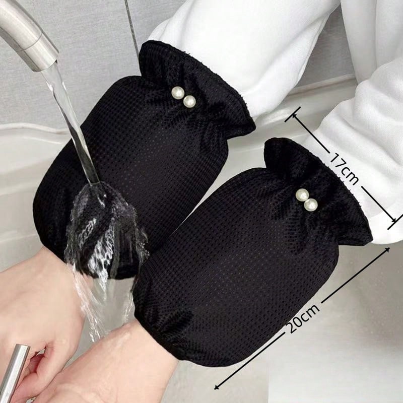 Korean Version Autumn And Winter Cute Short Waterproof Sleeves, Kitchen Work Anti Fouling And Oil Proof Sleeves, Adult Student Work Sleeves
