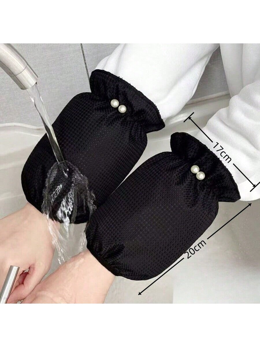 Korean Version Autumn And Winter Cute Short Waterproof Sleeves, Kitchen Work Anti Fouling And Oil Proof Sleeves, Adult Student Work Sleeves