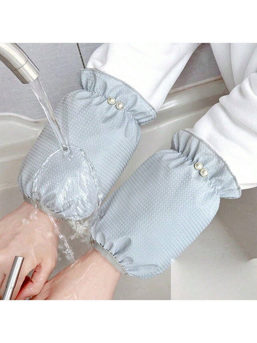 Korean Version Autumn And Winter Cute Short Waterproof Sleeves, Kitchen Work Anti Fouling And Oil Proof Sleeves, Adult Student Work Sleeves