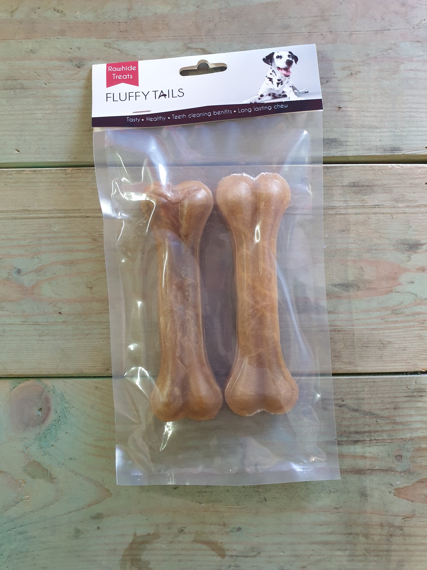 Fluffy Tails Rawhide pressed bone 2pcs
