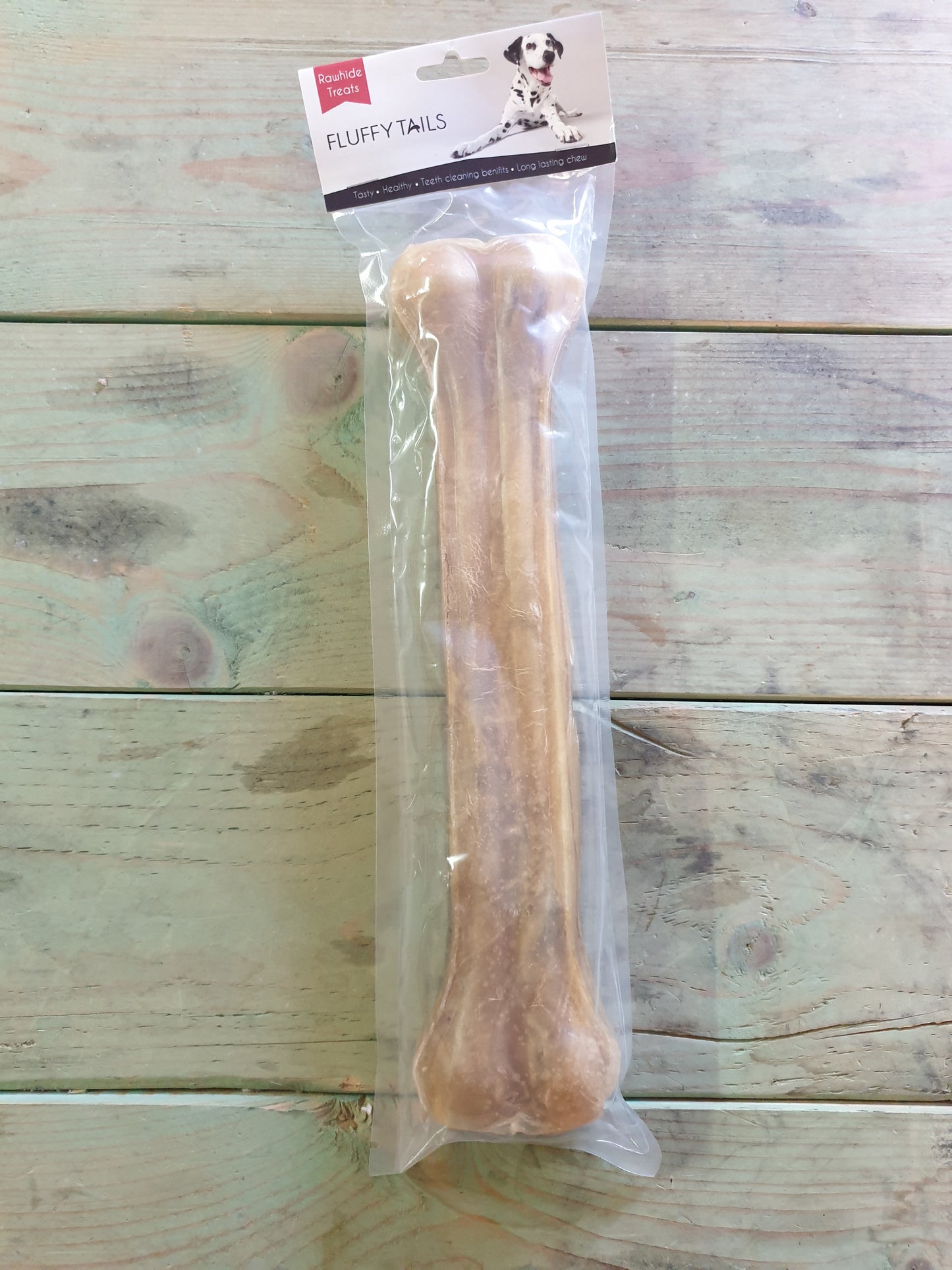 Fluffy Tails Rawhide natural pressed Bone 1pc