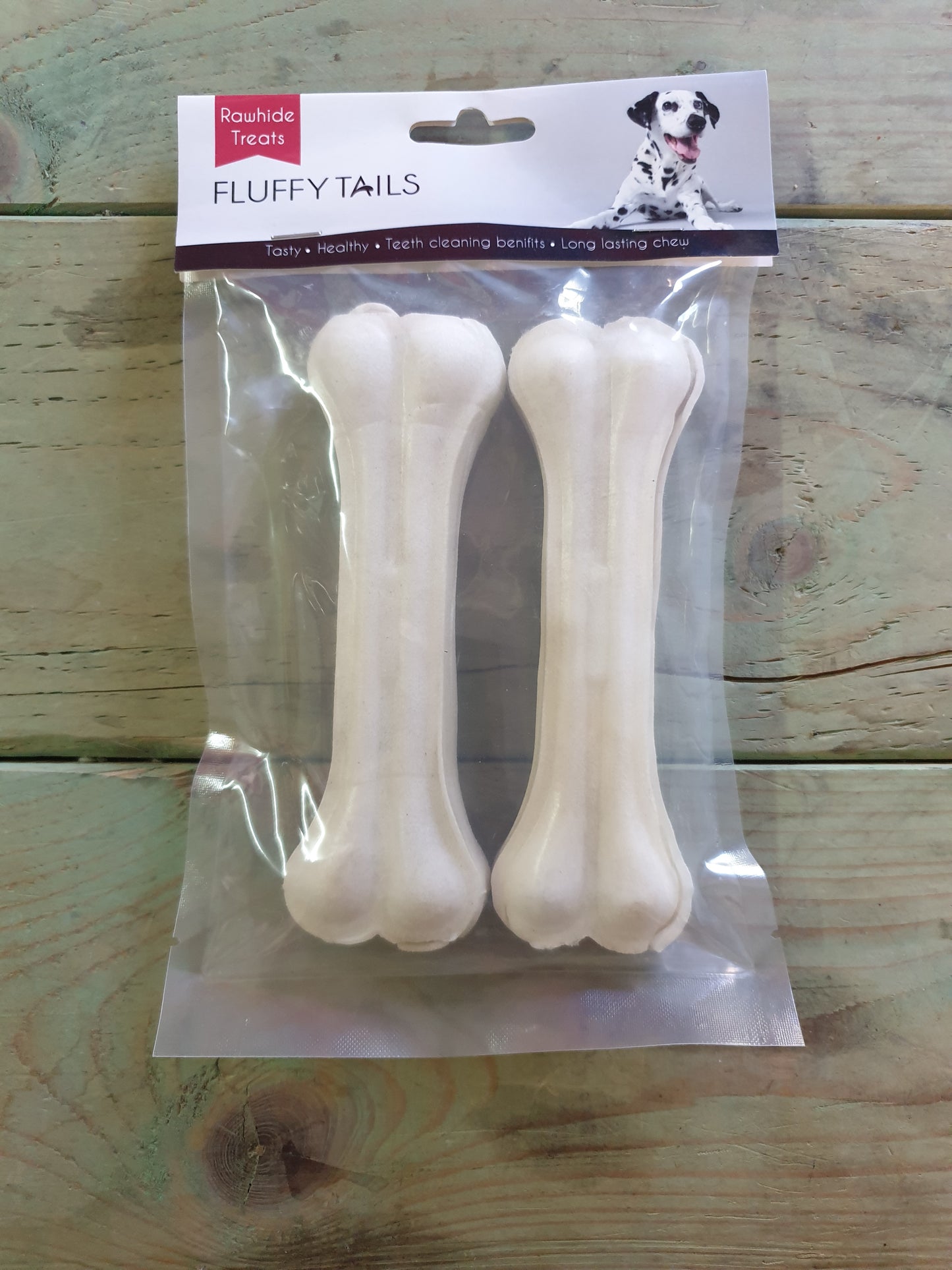 Fluffy Tails Rawhide pressed bone 2pcs