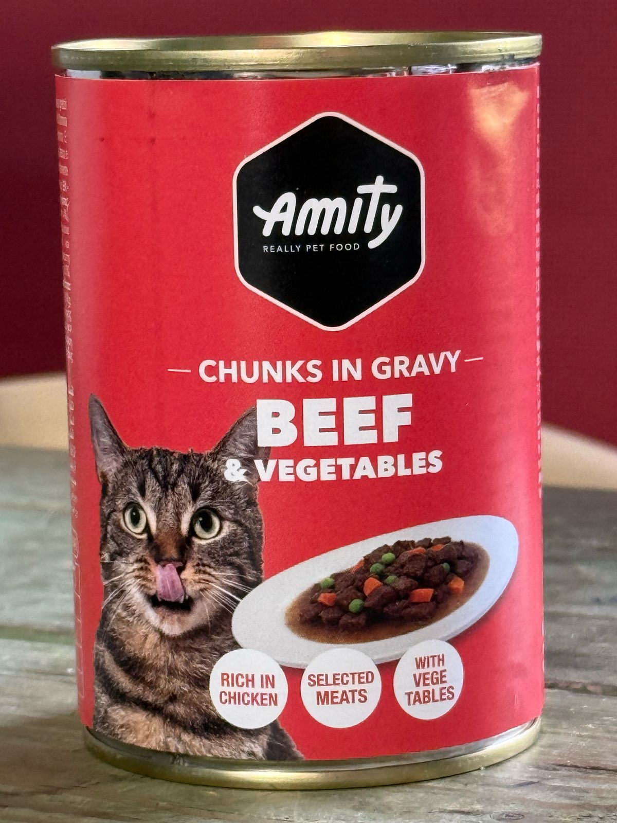 Amity cats chunks beef& vegetable 415g