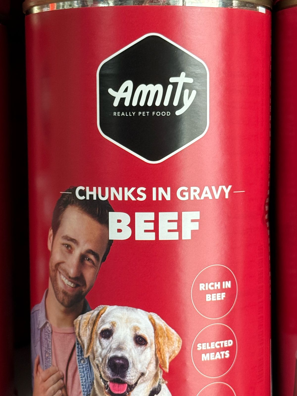 Amity dog chunks beef 1250g