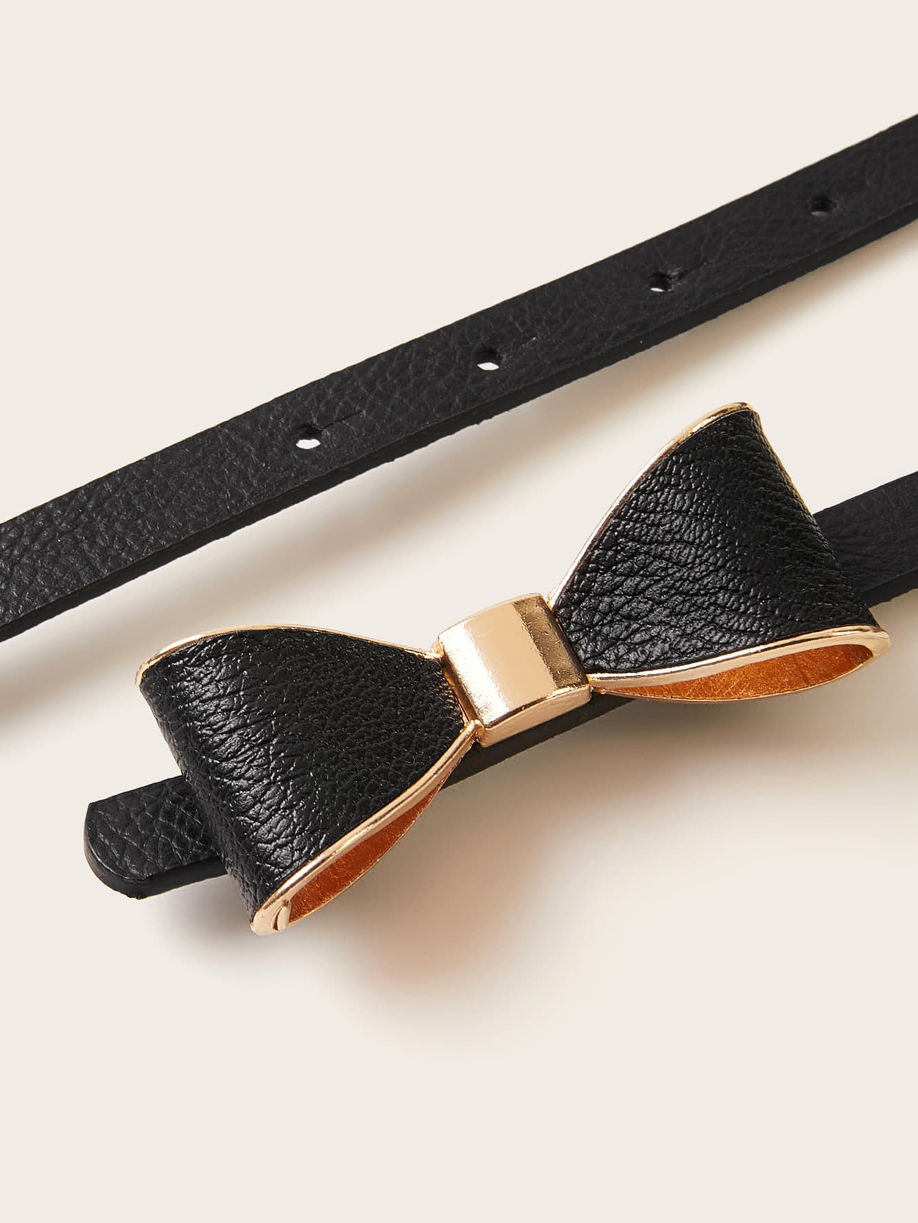 Bow Tie Decor Skinny Belt