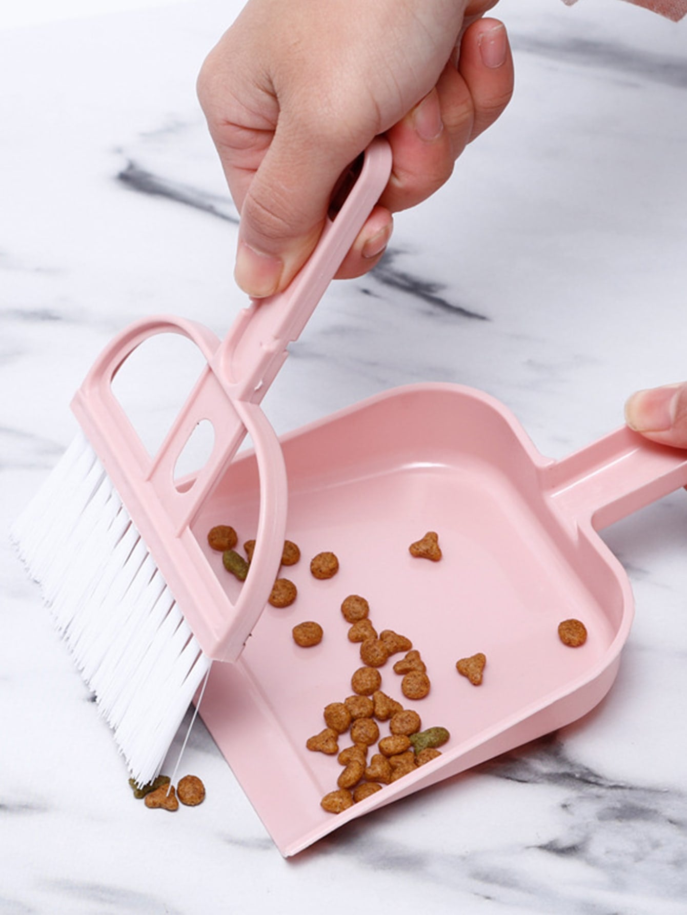 1pc Dog Waste Cleaning Broom With 1pc Dustpan